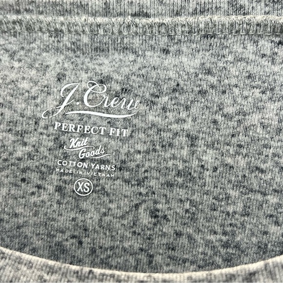 J. Crew Women's XS Perfect Fit Long Sleeve Shirt Cotton Heathered Gray - Picture 5 of 7